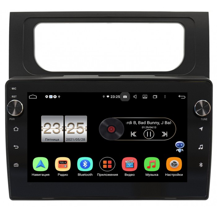 Штатная магнитола Volkswagen Touran II 2010-2015 (черная) Canbox BPX410-1164 на Android 10 (4/32, DSP, IPS, с крутилками)