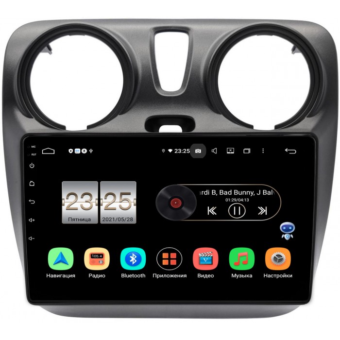 Штатная магнитола Renault Dokker (2012-2022) OEM PX609-2819 на Android 10 (4/64, DSP, IPS)