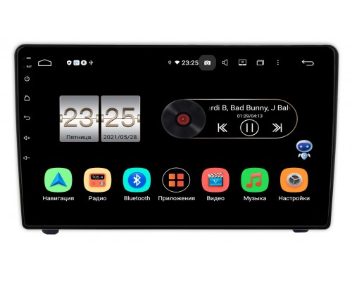 Peugeot 407 (2004-2010) (черная) OEM PX609-6720 на Android 10 (4/64, DSP, IPS)