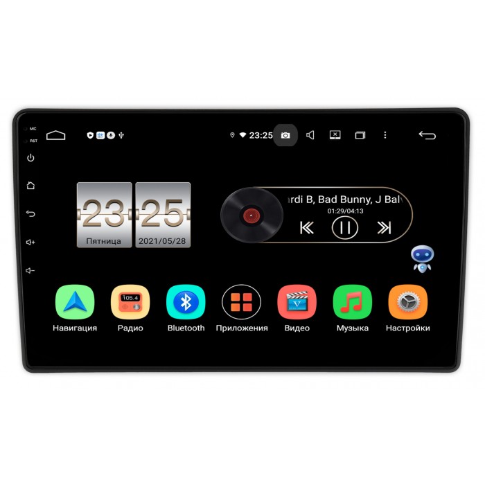 Штатная магнитола Ford Fiesta (Mk7) (2017-2022) OEM PX610-2525 на Android 10 (4/64, DSP, IPS)