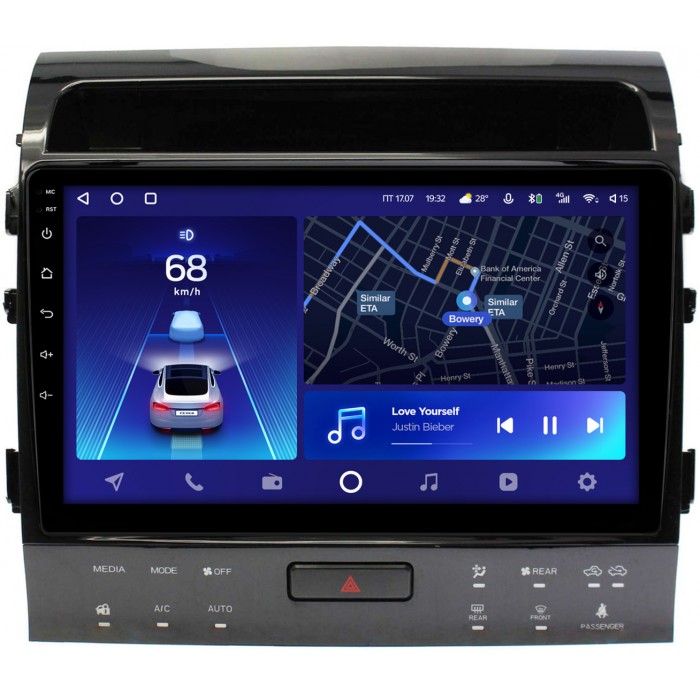 Штатная магнитола Toyota Land Cruiser 200 2010-2012 для авто с NAVI (Тип3) Teyes CC2 PLUS 10 дюймов 3/32 RM-10-1203 на Android 10 (4G-SIM, DSP, QLed)
