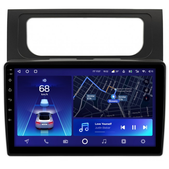 Штатная магнитола Volkswagen Touran II 2010-2015 (черная) Teyes CC2 PLUS 10 дюймов 6/128 RM-10-1164 на Android 10 (4G-SIM, DSP, QLed)