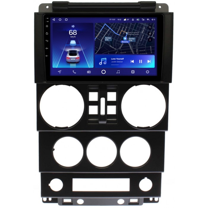 Штатная магнитола Jeep Wrangler 3 (JK) (2007-2010) (4 двери) Teyes CC2 PLUS 9 дюймов 6/128 RM-9-023 на Android 10 (4G-SIM, DSP, QLed)