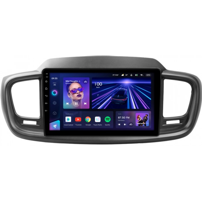 Штатная магнитола Kia Sorento III Prime 2015-2020 Teyes CC3 2K 10.36 дюймов 3/32 RM-10-1125 на Android 10 (4G-SIM, DSP, QLed)