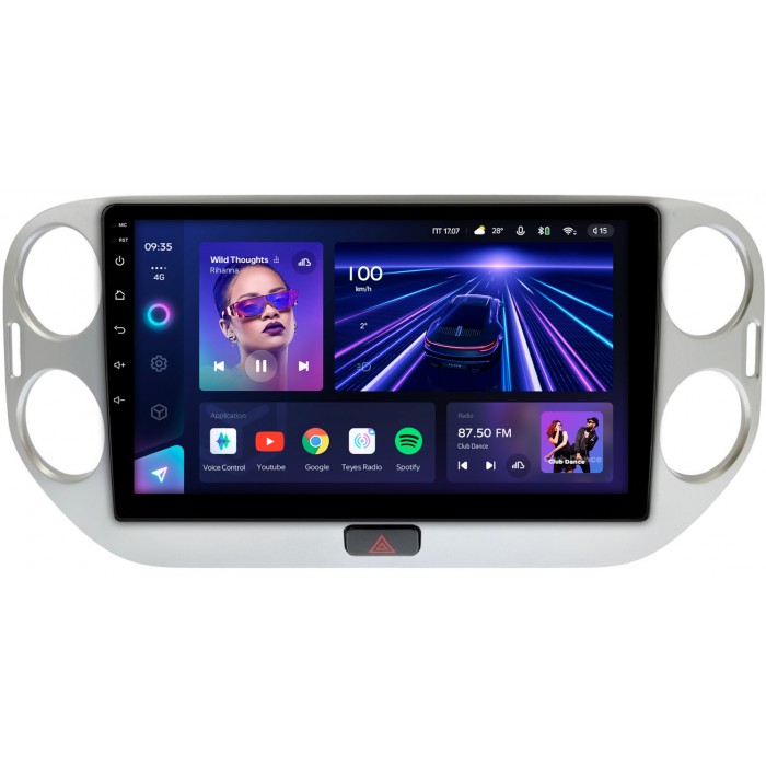 Штатная магнитола Volkswagen Tiguan 2007-2016 Teyes CC3 2K 10.36 дюймов 6/128 RM-10-077 на Android 10 (4G-SIM, DSP, QLed)