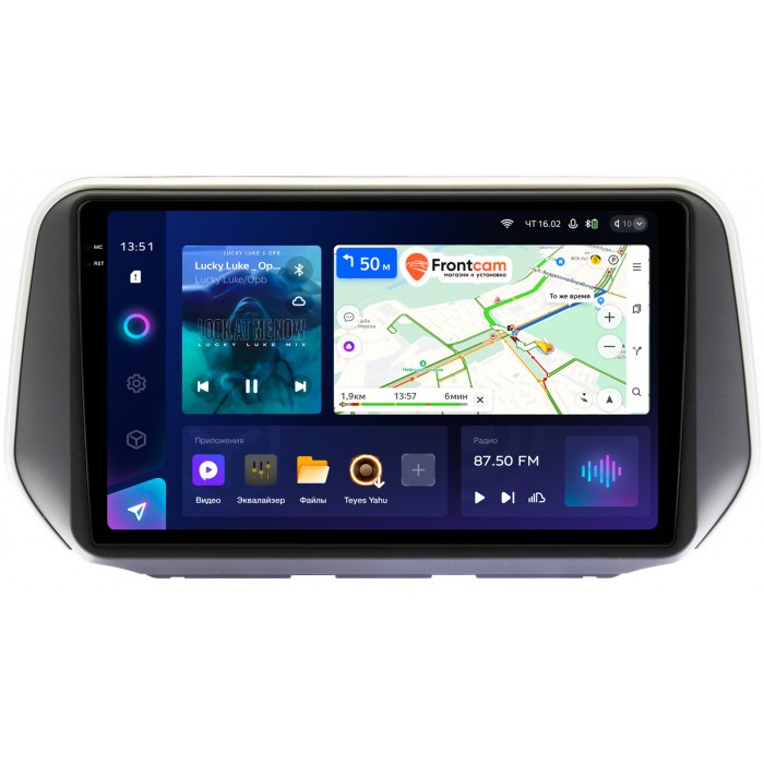 Штатная магнитола Hyundai Santa Fe IV 2018-2021 Teyes CC3 2K 10.36 дюймов 3/32 RM-10-1137 на Android 10 (4G-SIM, DSP, QLed)