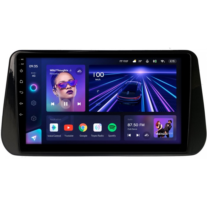 Штатная магнитола Hyundai Santa Fe IV 2020-2022 Teyes CC3 2K 10.36 дюймов 3/32 RM-10-1309 на Android 10 (4G-SIM, DSP, QLed)
