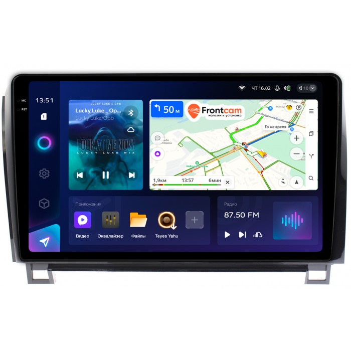 Штатная магнитола Toyota Tundra II, Sequoia II 2008-2022 Teyes CC3 2K 10.36 дюймов 3/32 RM-1055 на Android 10 (4G-SIM, DSP, QLed) (с усилителем JBL)
