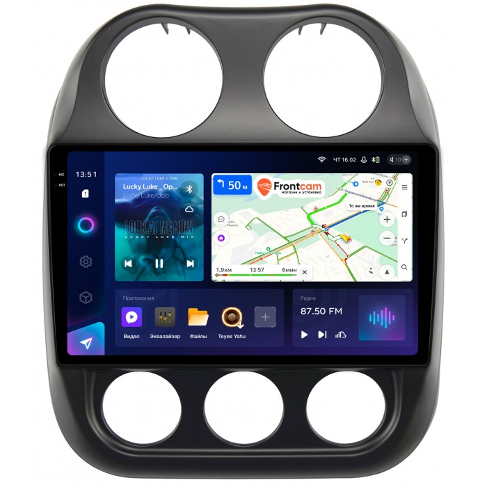 Штатная магнитола Jeep Compass, Liberty (Patriot) (2009-2016) Teyes CC3 2K 10.36 дюймов 4/64 RM-10-810 на Android 10 (4G-SIM, DSP, QLed)