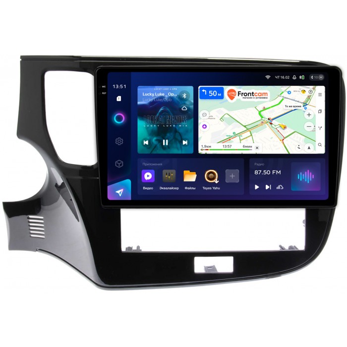 Штатная магнитола Mitsubishi Outlander III 2012-2022 Teyes CC3 2K 10.36 дюймов 6/128 RM-10-1153 на Android 10 (4G-SIM, DSP, QLed)