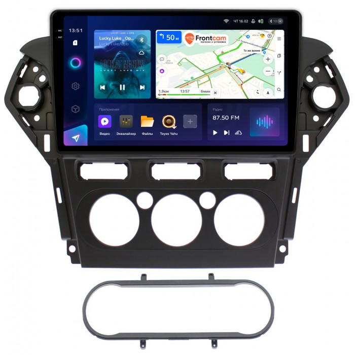 Штатная магнитола Ford Mondeo IV 2010-2015 (черная) Teyes CC3 2K 10.36 дюймов 6/128 RM-1019 на Android 10 (4G-SIM, DSP, QLed)