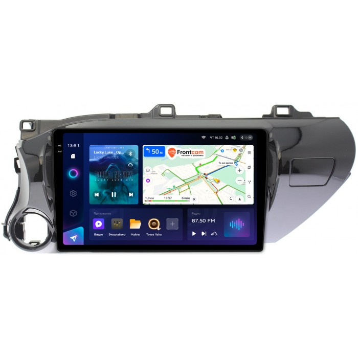 Штатная магнитола Toyota Hilux VIII 2015-2022 Teyes CC3 2K 10.36 дюймов 6/128 RM-1071 на Android 10 (4G-SIM, DSP, QLed) (для авто без магнитолы)