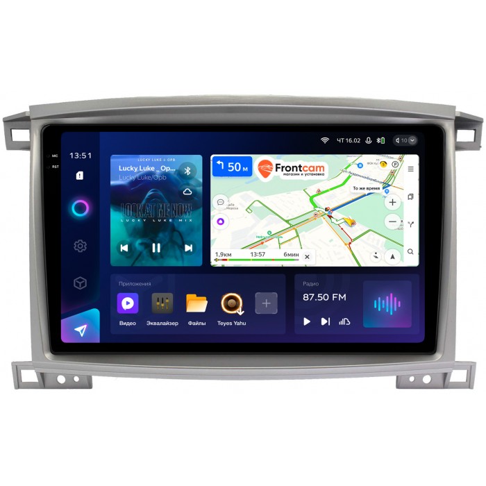 Штатная магнитола Toyota Land Cruiser 100 2002-2007 Teyes CC3 2K 10.36 дюймов 6/128 RM-1098 на Android 10 (4G-SIM, DSP, QLed)