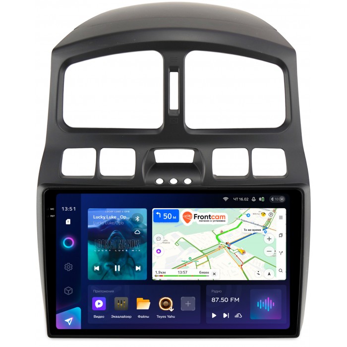 Штатная магнитола Hyundai Santa Fe 2000-2012 Teyes CC3 2K 9.5 дюймов 3/32 RM-9-223 на Android 10 (4G-SIM, DSP, QLed)