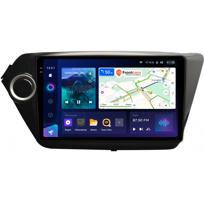 Штатная магнитола Kia Rio III 2011-2017 Teyes CC3 2K 9.5 дюймов 3/32 RM-9011 на Android 10 (4G-SIM, DSP, QLed)