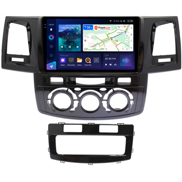 Штатная магнитола Toyota Hilux VII, Fortuner I 2005-2015 Teyes CC3 2K 9.5 дюймов 3/32 RM-9414 на Android 10 (4G-SIM, DSP, QLed)