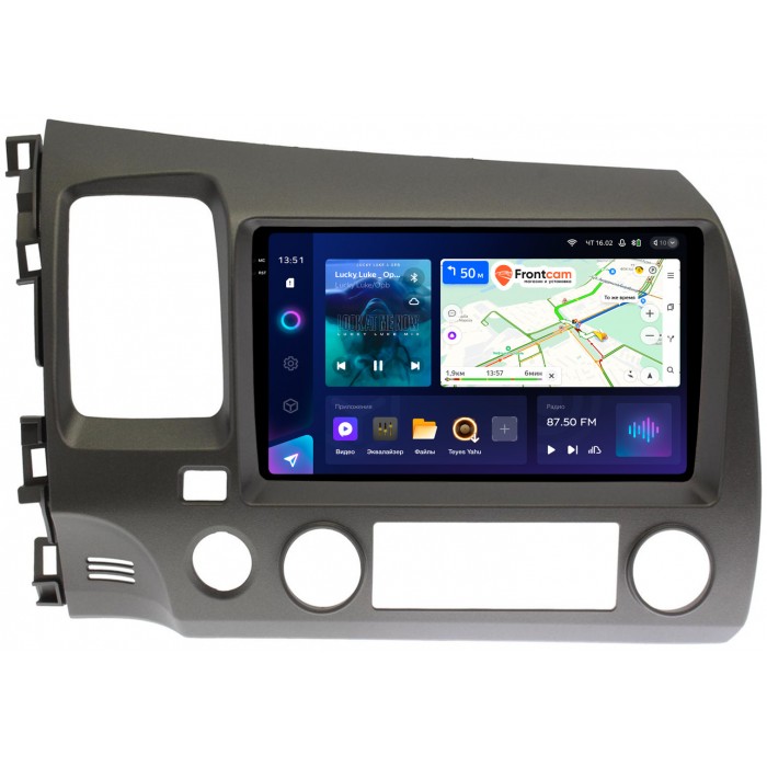 Штатная магнитола Honda Civic 8 (4D) (2005-2012) седан (левый руль) Teyes CC3 2K 9.5 дюймов 4/64 RM-9-1382 на Android 10 (4G-SIM, DSP, QLed)