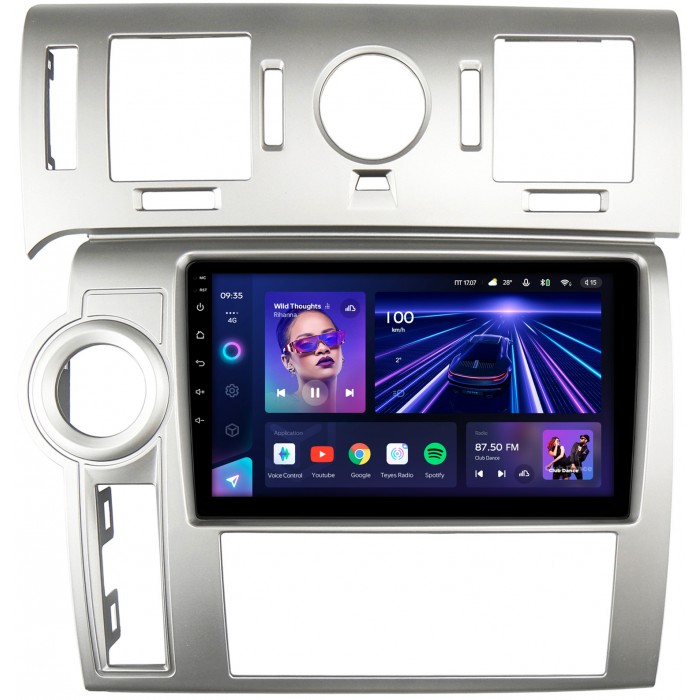 Штатная магнитола Hummer H2 (2007-2009) (серая) Teyes CC3 2K 9.5 дюймов 4/64 RM-9-3694 на Android 10 (4G-SIM, DSP, QLed)