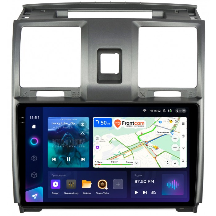 Штатная магнитола UAZ Patriot I 2012-2016 Teyes CC3 2K 9.5 дюймов 4/64 RM-9-UA006N на Android 10 (4G-SIM, DSP, QLed)