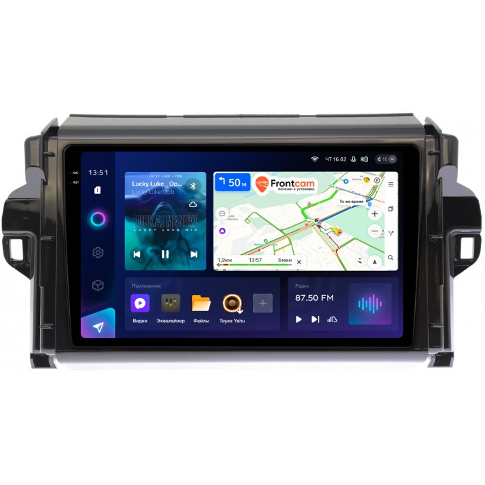 Штатная магнитола Toyota Fortuner 2 (2015-2022) Teyes CC3 2K 9.5 дюймов 4/64 RM-9106 на Android 10 (4G-SIM, DSP, QLed)