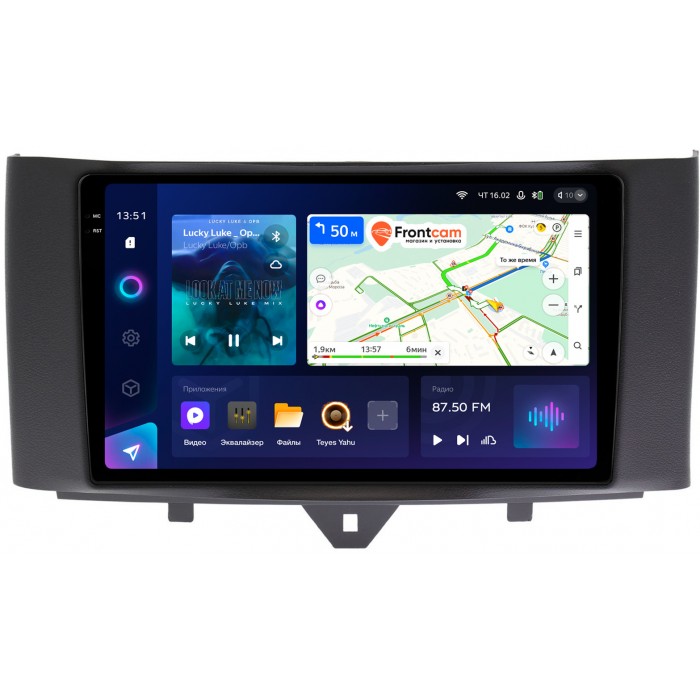 Штатная магнитола Smart Fortwo 2 (2011-2015) Teyes CC3 2K 9.5 дюймов 4/64 RM-9251 на Android 10 (4G-SIM, DSP, QLed)