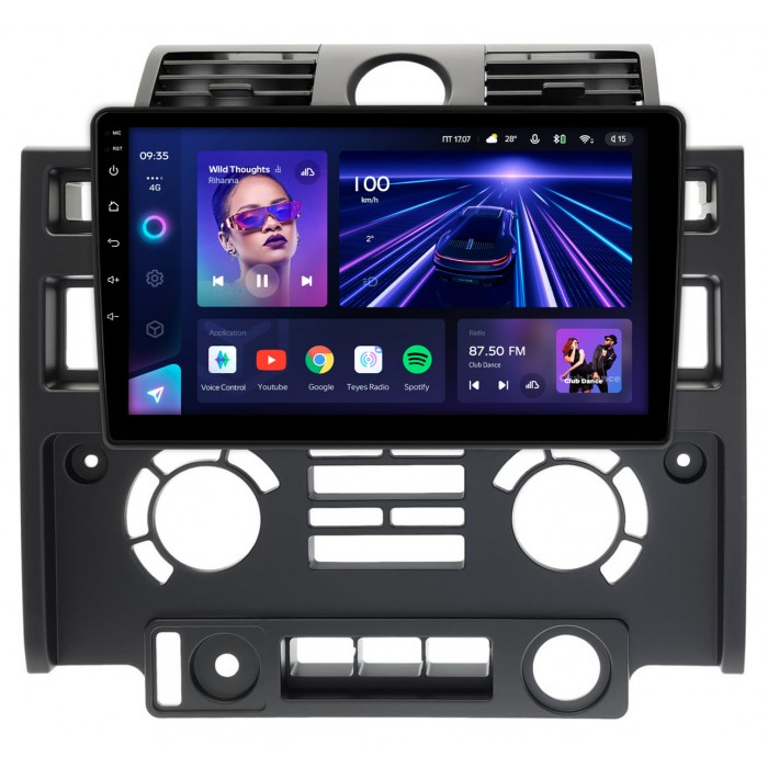 Штатная магнитола Land Rover Defender (2007-2016) Teyes CC3 2K 9.5 дюймов 6/128 RM-9-013 на Android 10 (4G-SIM, DSP, QLed)