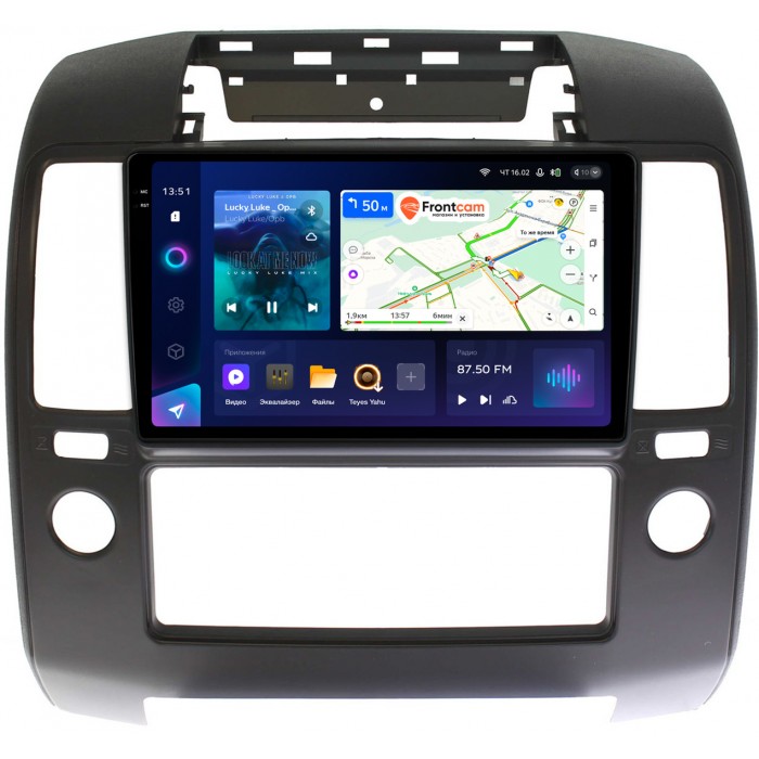 Штатная магнитола Nissan Navara (Frontier) III (D40) 2005-2010 Teyes CC3 2K 9.5 дюймов 6/128 RM-9-1103 на Android 10 (4G-SIM, DSP, QLed)