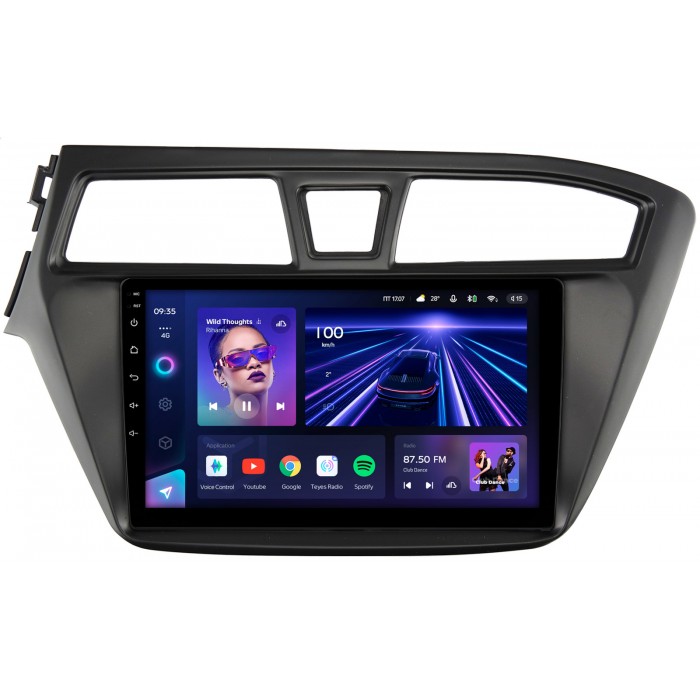 Штатная магнитола Hyundai i20 II 2014-2018 Teyes CC3 2K 9.5 дюймов 6/128 RM-9-578 на Android 10 (4G-SIM, DSP, QLed)