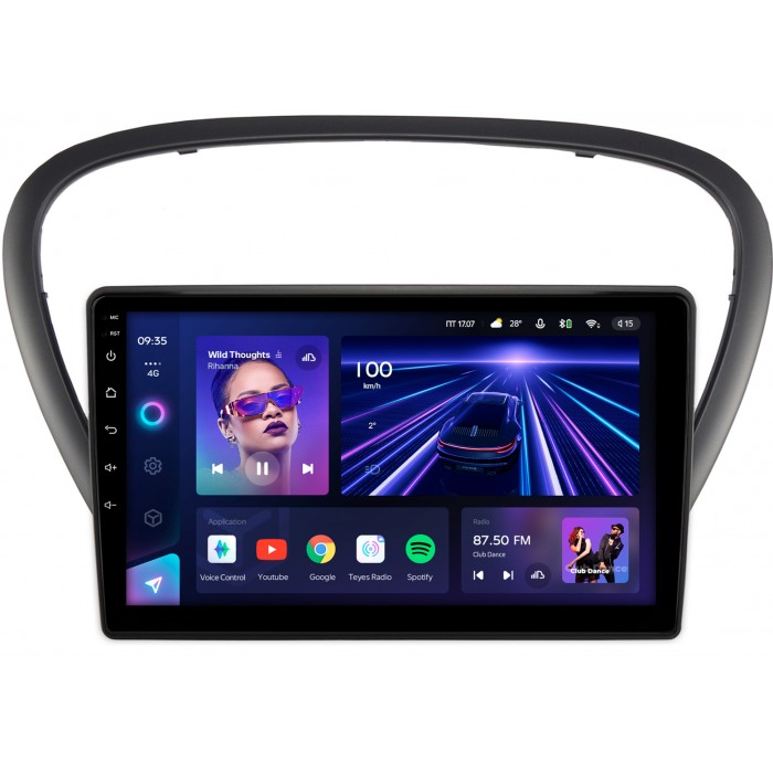 Штатная магнитола Peugeot 607 (2004-2010) Teyes CC3 2K 9.5 дюймов 6/128 RM-9-6060 на Android 10 (4G-SIM, DSP, QLed)