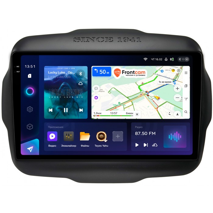 Штатная магнитола Jeep Renegade 2014-2022 Teyes CC3 2K 9.5 дюймов 6/128 RM-9-629 на Android 10 (4G-SIM, DSP, QLed)