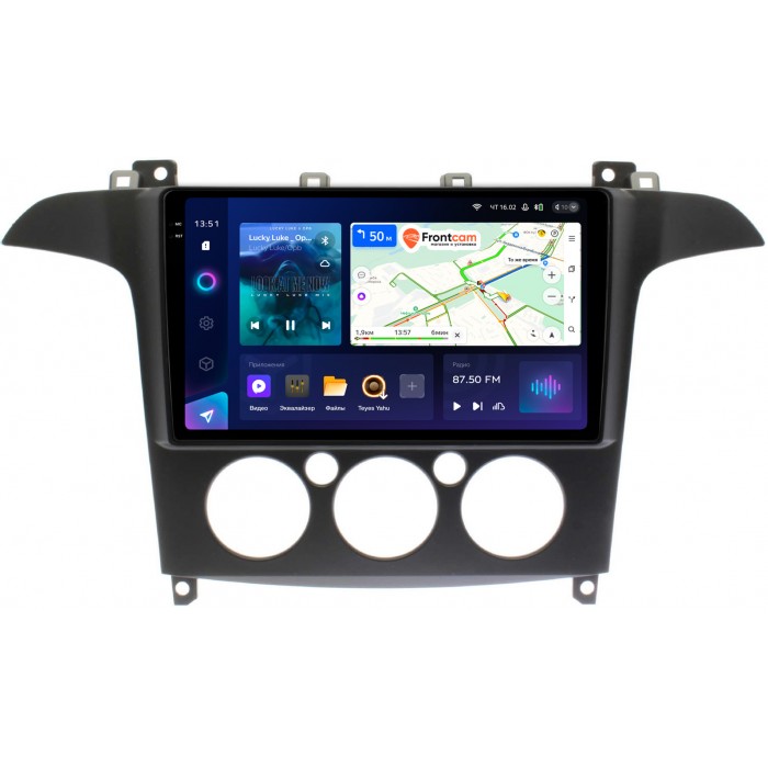 Штатная магнитола Ford S-MAX 2006-2015 (с кондиционером) Teyes CC3 2K 9.5 дюймов 6/128 RM-9-FR098N на Android 10 (4G-SIM, DSP, QLed)
