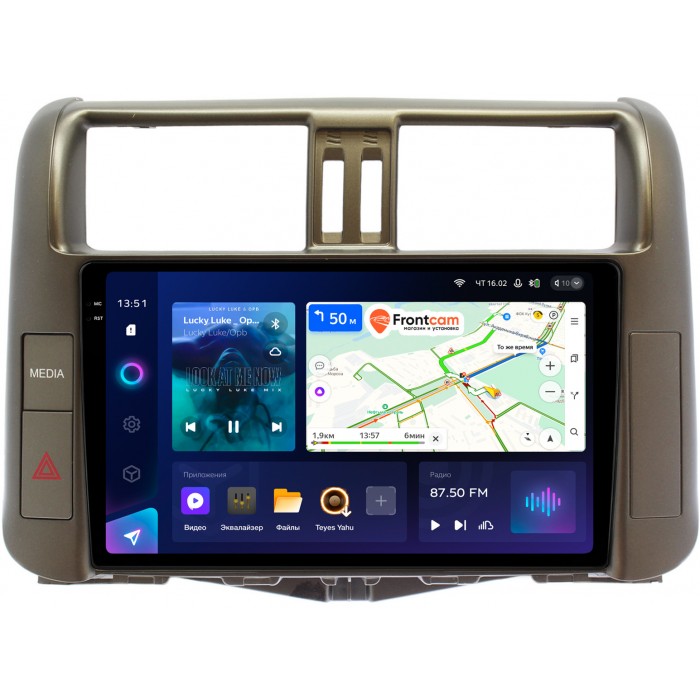 Штатная магнитола Toyota LC Prado 150 2009-2013 (для авто с круговым обзором) Teyes CC3 2K 9.5 дюймов 6/128 RM-9005-1 на Android 10 (4G-SIM, DSP, QLed)