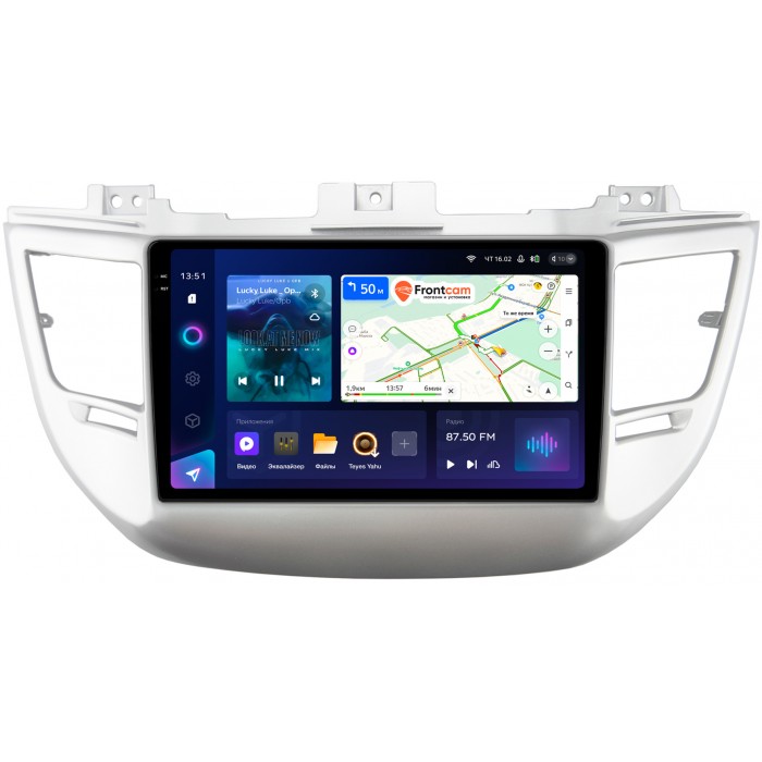 Штатная магнитола Hyundai Tucson III 2015-2018 Teyes CC3 2K 9.5 дюймов 6/128 RM-9042 на Android 10 (4G-SIM, DSP, QLed) для авто с камерой