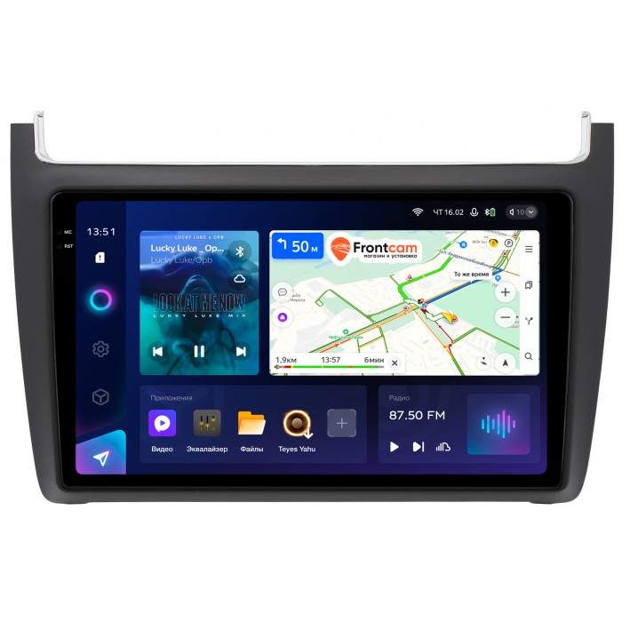 Штатная магнитола Volkswagen Polo 5 2009-2021 Teyes CC3 2K 9.5 дюймов 6/128 RM-9091 на Android 10 (4G-SIM, DSP, QLed)
