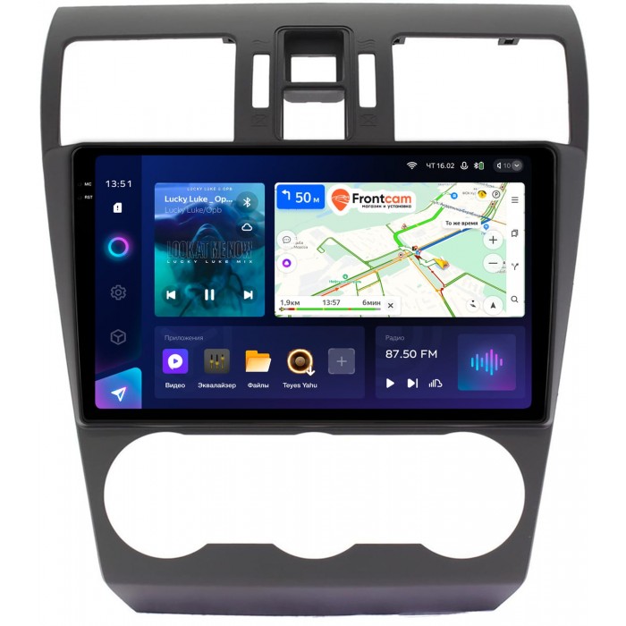 Штатная магнитола Subaru Forester 4, Impreza 4, XV (2011-2017) Teyes CC3 2K 9.5 дюймов 6/128 RM-9132 на Android 10 (4G-SIM, DSP, QLed)