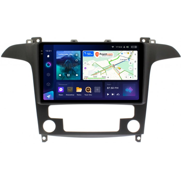 Штатная магнитола Ford S-MAX 2006-2015 (с климат-контролем) Teyes CC3 2K 9.5 дюймов 6/128 RM-9486 на Android 10 (4G-SIM, DSP, QLed)