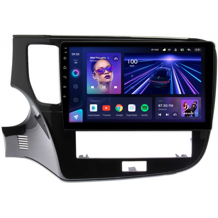 Штатная магнитола Mitsubishi Outlander III 2012-2022 Teyes CC3 360 10 дюймов 6/128 RM-10-1153 на Android 10 (4G-SIM, DSP, QLed)