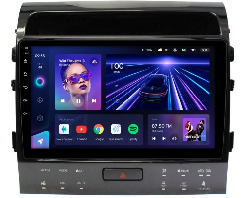 Toyota Land Cruiser 200 2013-2015 для авто с NAVI (Тип2) Teyes CC3 360 10 дюймов 6/128 RM-10-1202 на Android 10 (4G-SIM, DSP, QLed)