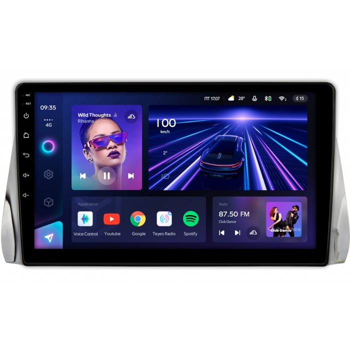 Штатная магнитола Toyota Prius IV (XW50) 2015-2022 Teyes CC3 360 10 дюймов 6/128 RM-10-684 на Android 10 (4G-SIM, DSP, QLed)