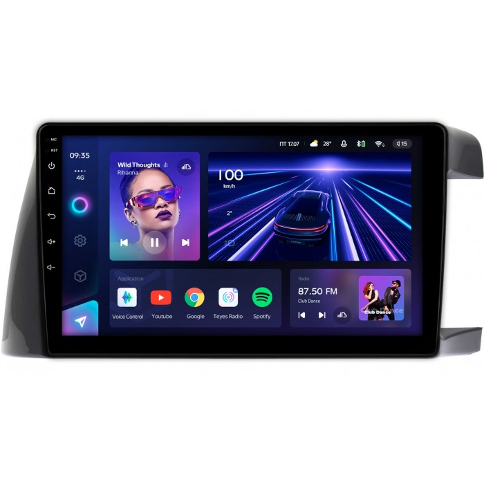 Штатная магнитола Toyota Wish I 2003-2009 (Тип 2) Teyes CC3 360 10 дюймов 6/128 RM-10-TO383T на Android 10 (4G-SIM, DSP, QLed)