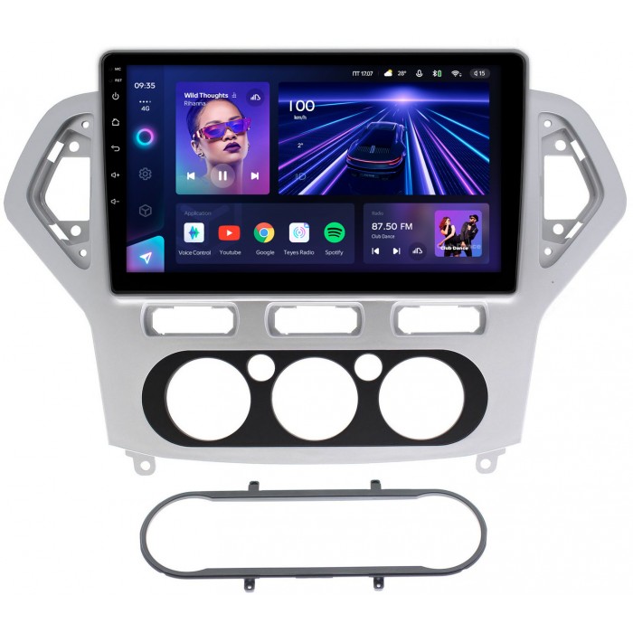 Штатная магнитола Ford Mondeo IV 2007-2010 (серебро) Teyes CC3 360 10 дюймов 6/128 RM-1017 на Android 10 (4G-SIM, DSP, QLed)