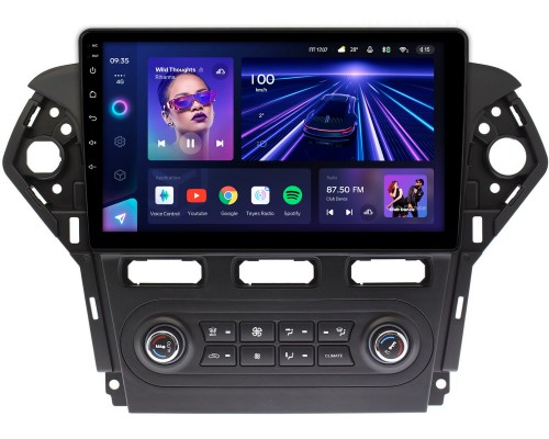 Ford Mondeo IV 2010-2015 (черная) Teyes CC3 360 10 дюймов 6/128 RM-1018 для авто с Blaupunkt на Android 10 (4G-SIM, DSP, QLed)