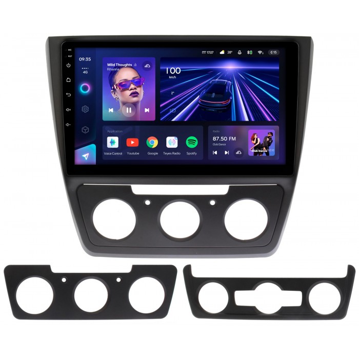 Штатная магнитола Skoda Yeti I 2009-2017 Teyes CC3 360 10 дюймов 6/128 RM-1023 на Android 10 (4G-SIM, DSP, QLed)