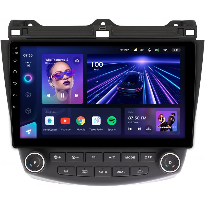Штатная магнитола Honda Accord 7 (2002-2008) Teyes CC3 360 10 дюймов 6/128 RM-1073 на Android 10 (4G-SIM, DSP, QLed)