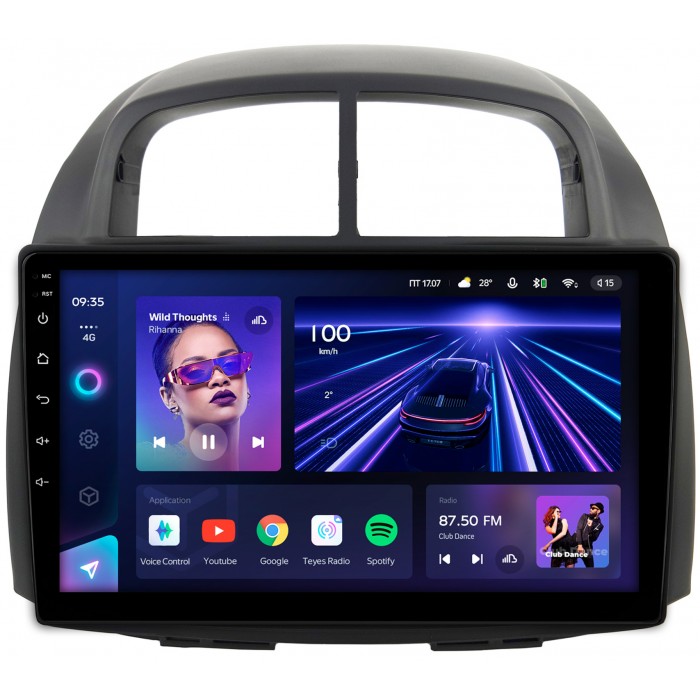 Штатная магнитола Toyota Passo I 2004-2010 Teyes CC3 360 10 дюймов 6/128 RM-1075 на Android 10 (4G-SIM, DSP, QLed)