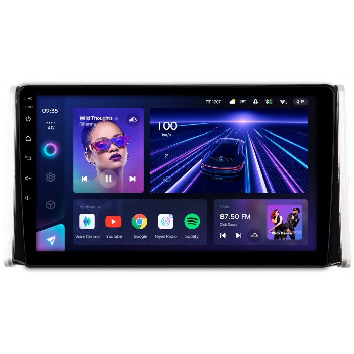 Штатная магнитола Toyota RAV4 (XA50) 2018-2022 Teyes CC3 360 10 дюймов 6/128 RM-1097 на Android 10 (4G-SIM, DSP, QLed)