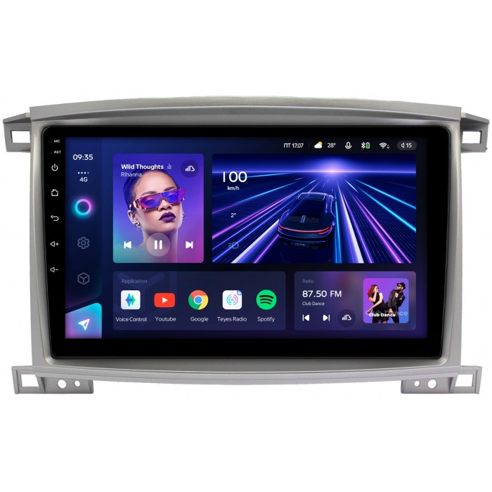 Штатная магнитола Toyota Land Cruiser 100 2002-2007 Teyes CC3 360 10 дюймов 6/128 RM-1098 на Android 10 (4G-SIM, DSP, QLed)