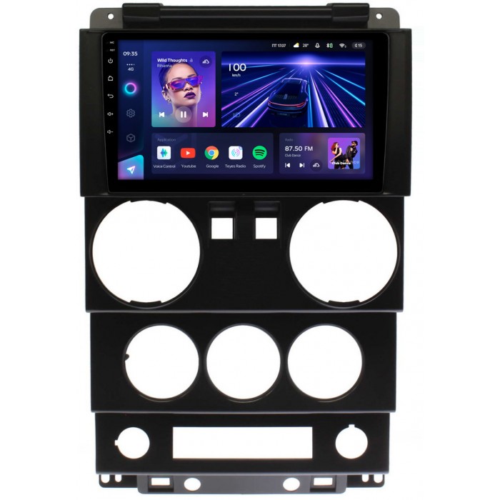 Штатная магнитола Jeep Wrangler 3 (JK) (2007-2010) (2 двери) Teyes CC3 360 9 дюймов 6/128 RM-9-0232 на Android 10 (4G-SIM, DSP, QLed)