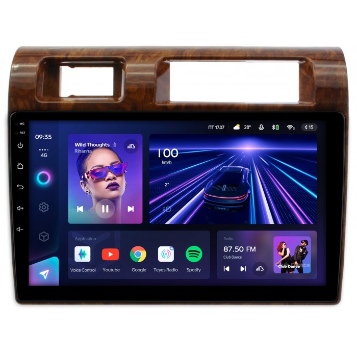 Штатная магнитола Toyota LC 70 2007-2021 (дерево) Teyes CC3 360 9 дюймов 6/128 RM-9-1121 на Android 10 (4G-SIM, DSP, QLed)
