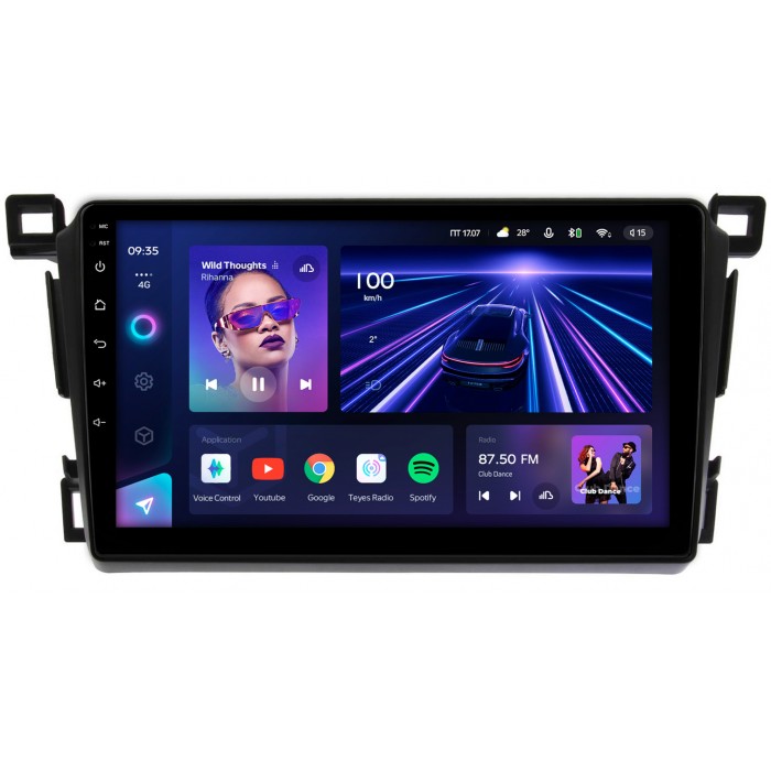 Штатная магнитола Toyota RAV4 (CA40) 2013-2019 Teyes CC3 360 9 дюймов 6/128 RM-9-1285 на Android 10 (4G-SIM, DSP, QLed)